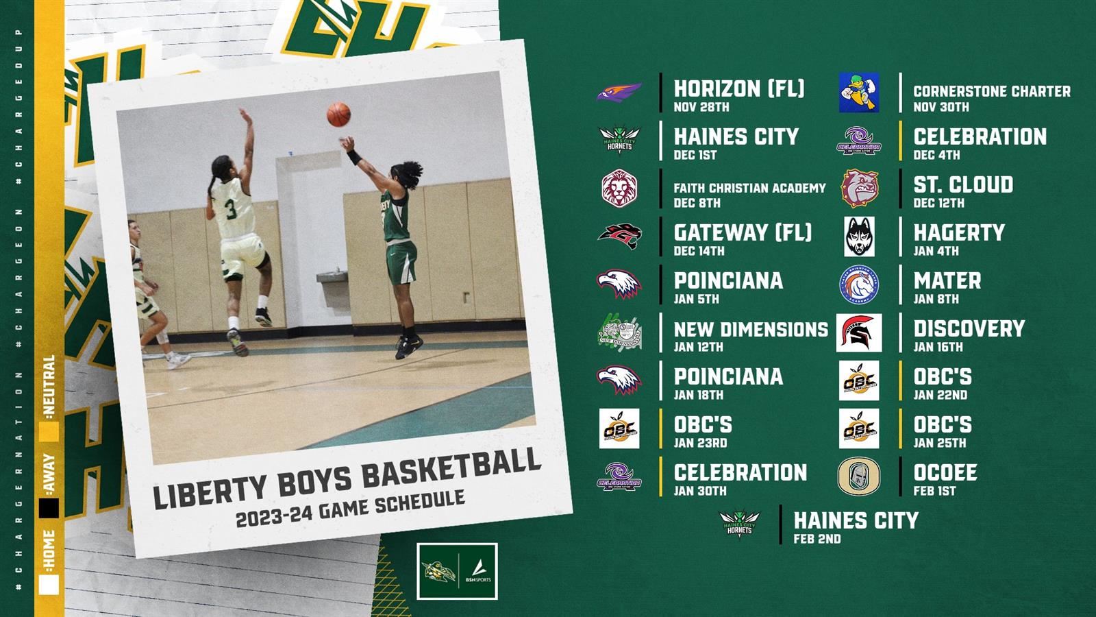 Liberty Boys Basketball 2023-2024 Schedule